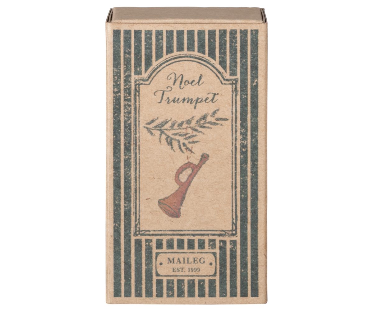 Metal ornament, Trumpet - Red