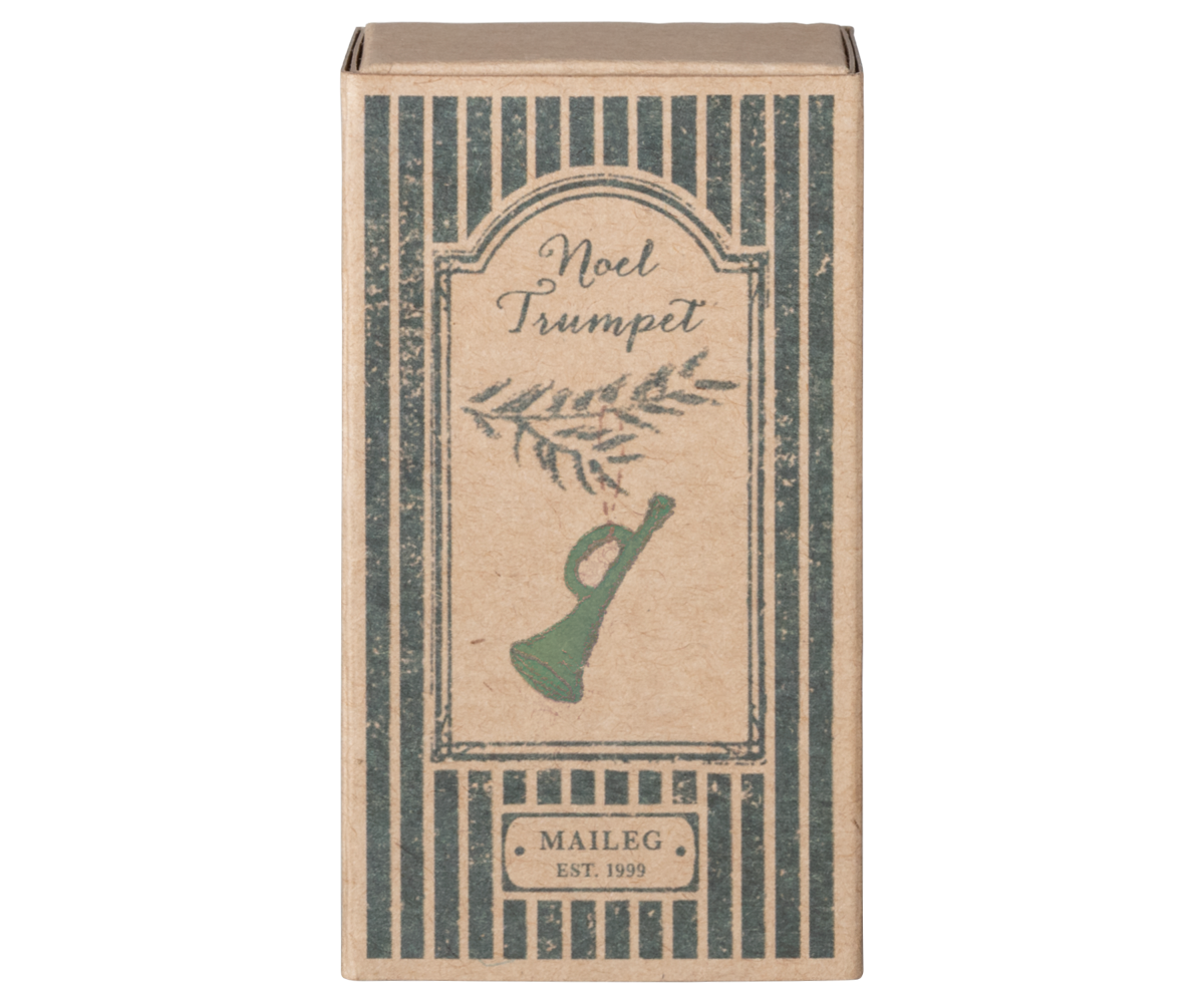 Metal ornament, Trumpet - Dark green