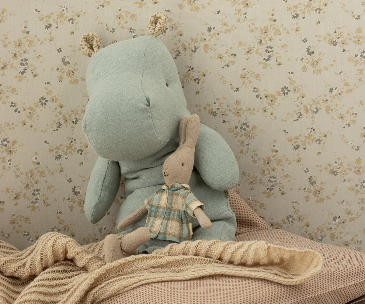 Hippo, Medium - Blue grey