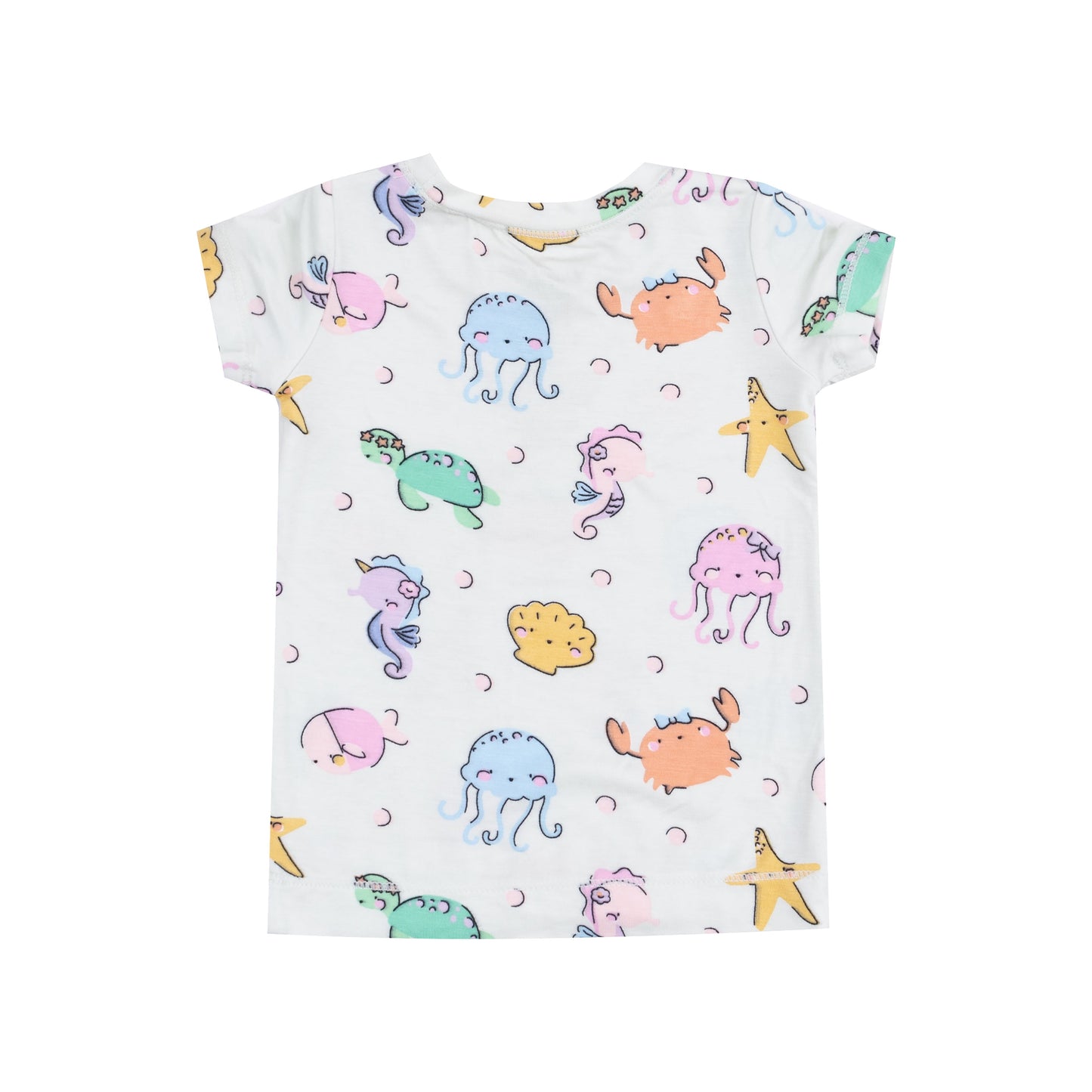 Short Sleeve Loungewear Set - Cute Sea Creatures