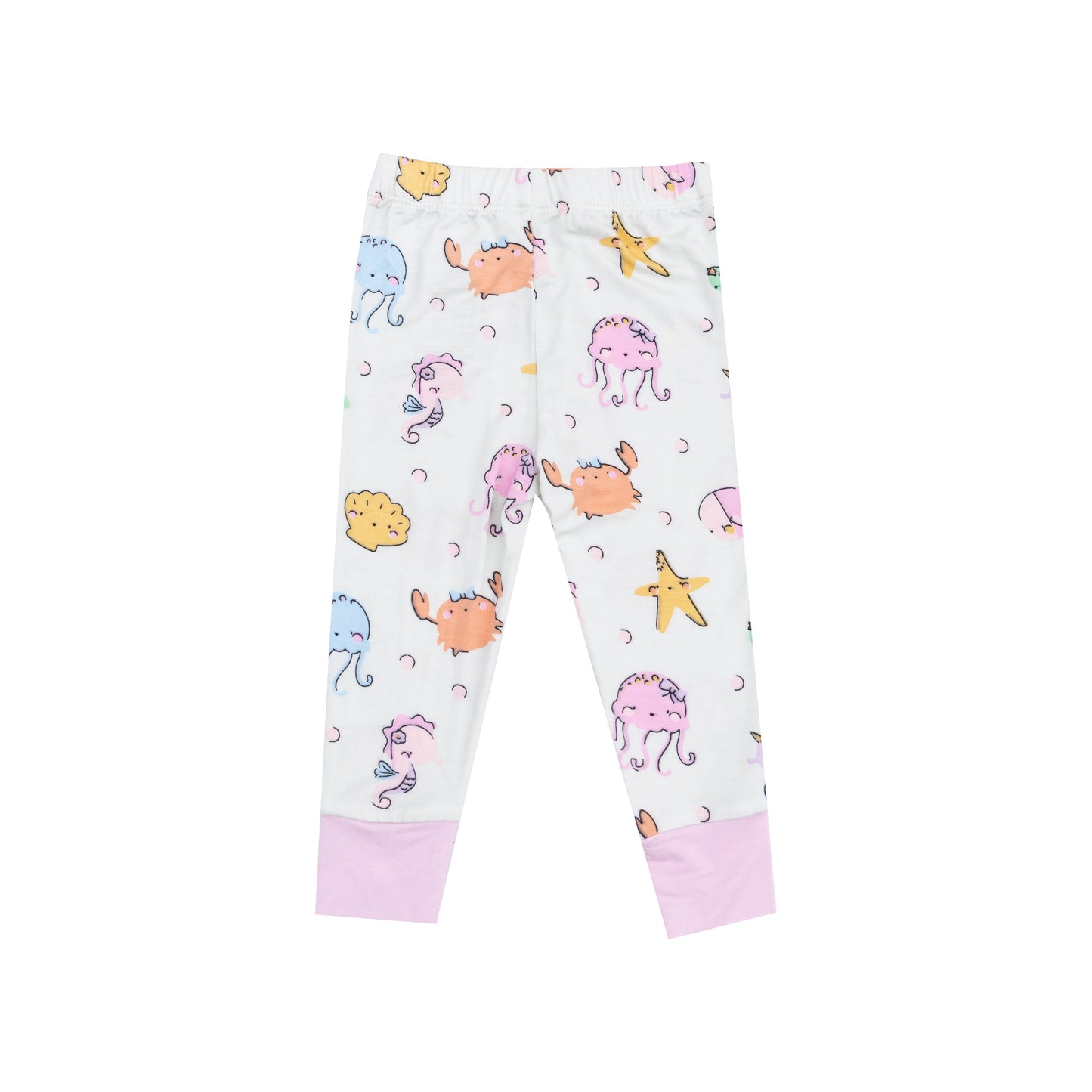 Short Sleeve Loungewear Set - Cute Sea Creatures