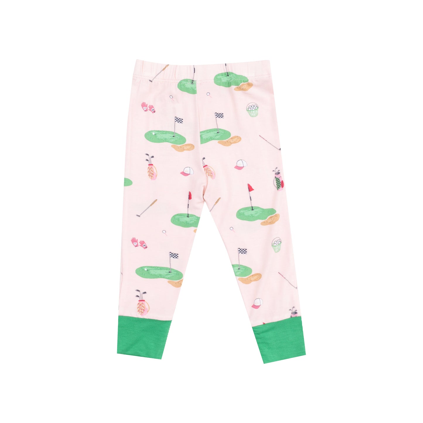 Short Sleeve Loungewear Set - Golf Things Pink
