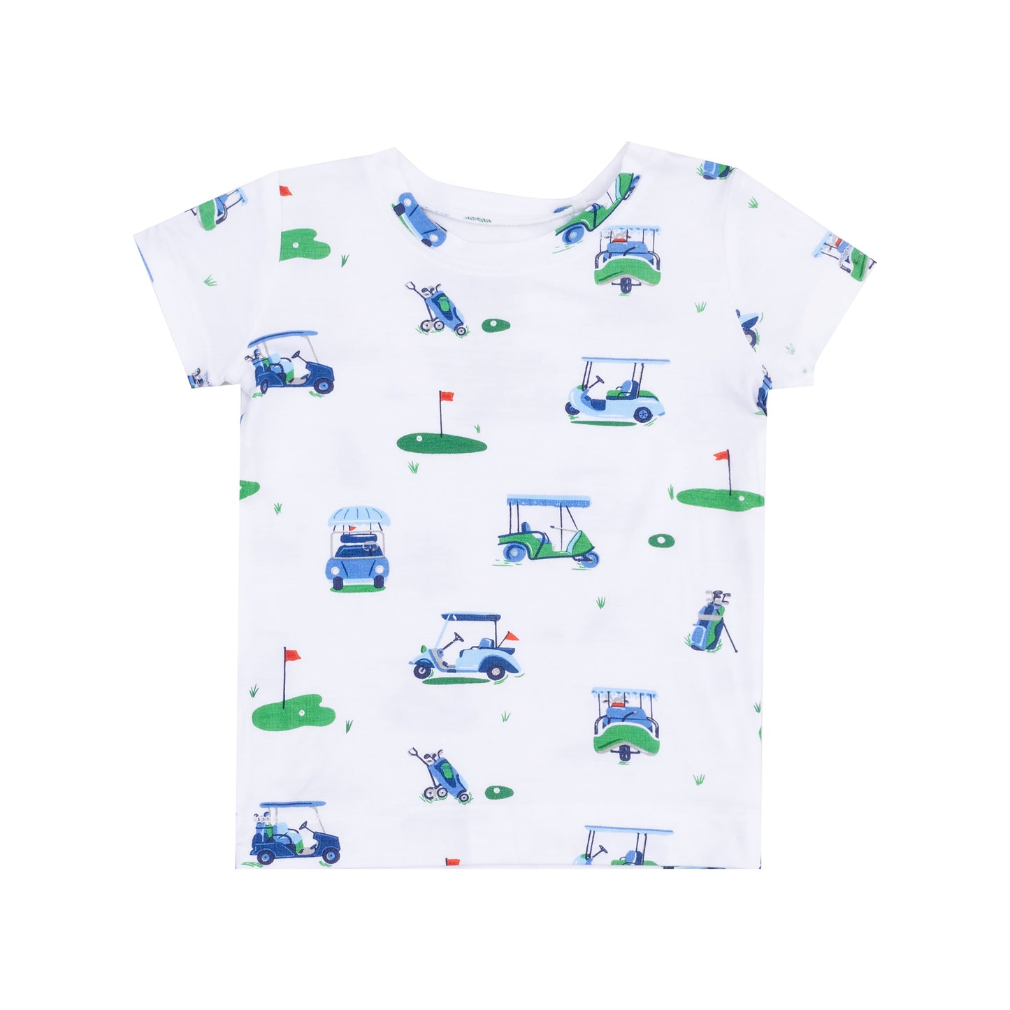 Loungewear Short Set - Vintage Golf Carts Blue
