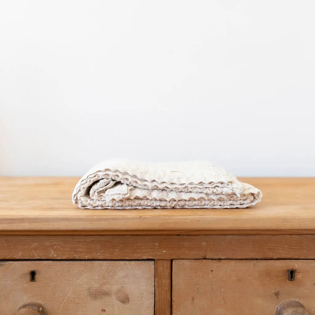 Cozy Waffle Blanket- Baby Size in Milk