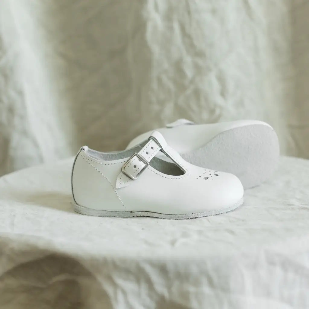 Alison T-Strap - White