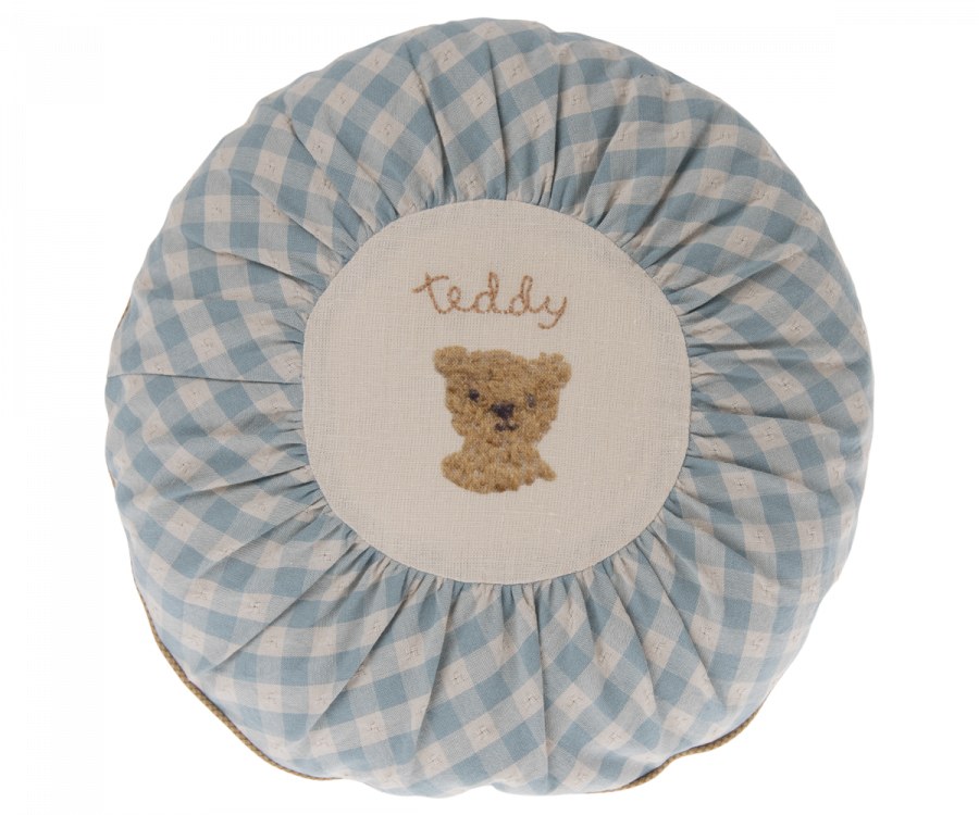 Checked Teddy Cushion, Small