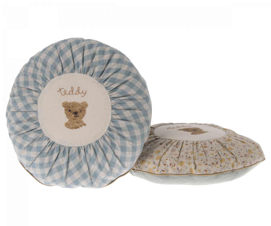 Checked Teddy Cushion, Small