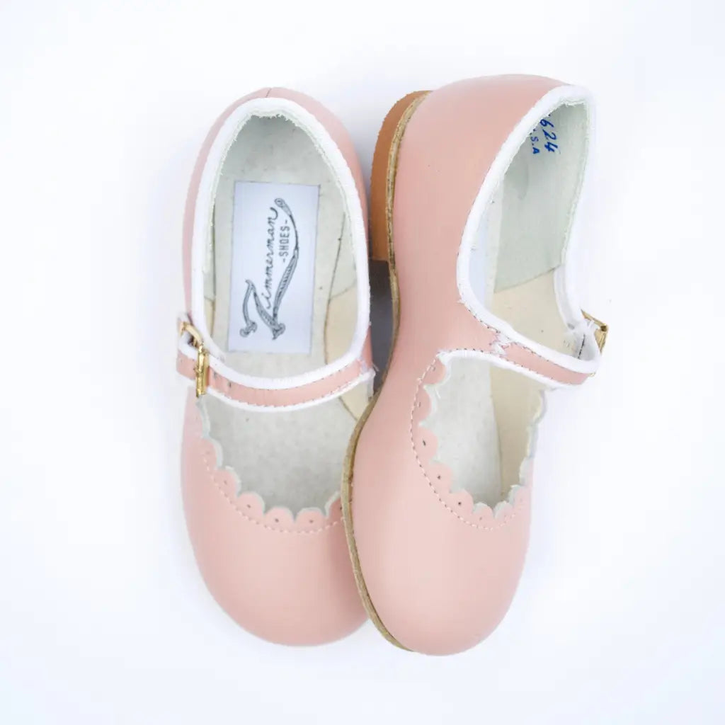 Scalloped Mary Jane - Blush Pink