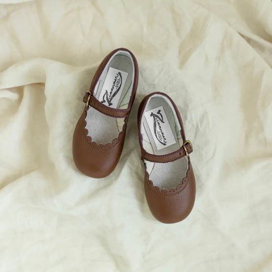 Scalloped Mary Jane - Dark Brown