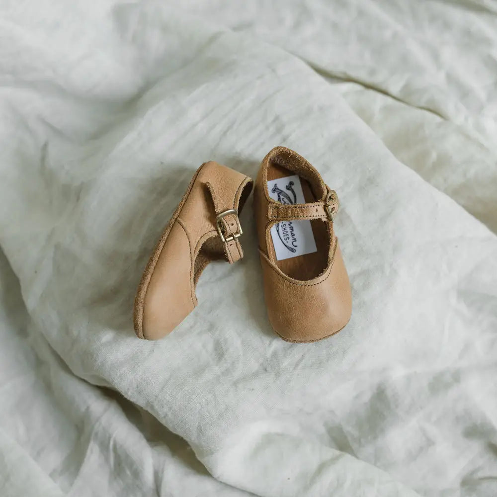 Soft Soled Mary Jane - Tan