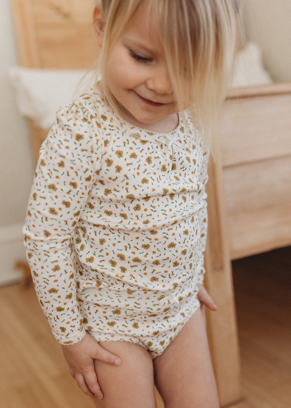 long sleeve pouf shirt, primrose