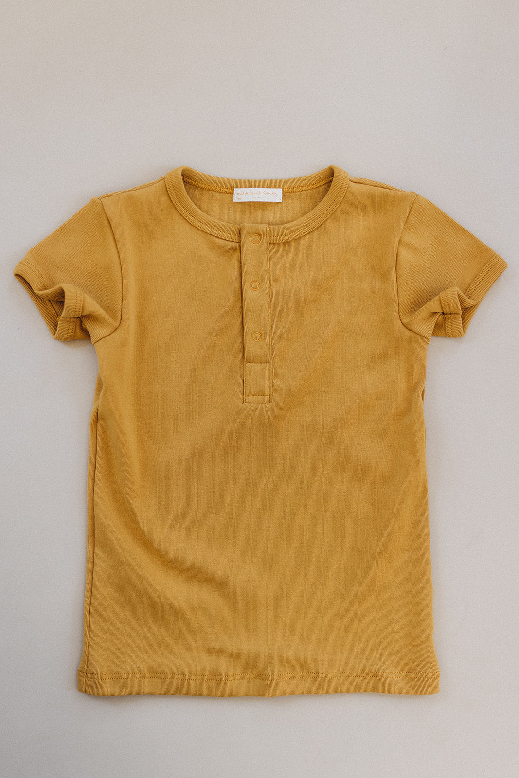 short sleeve snap shirt, honey