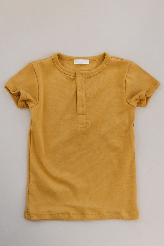 short sleeve snap shirt, honey