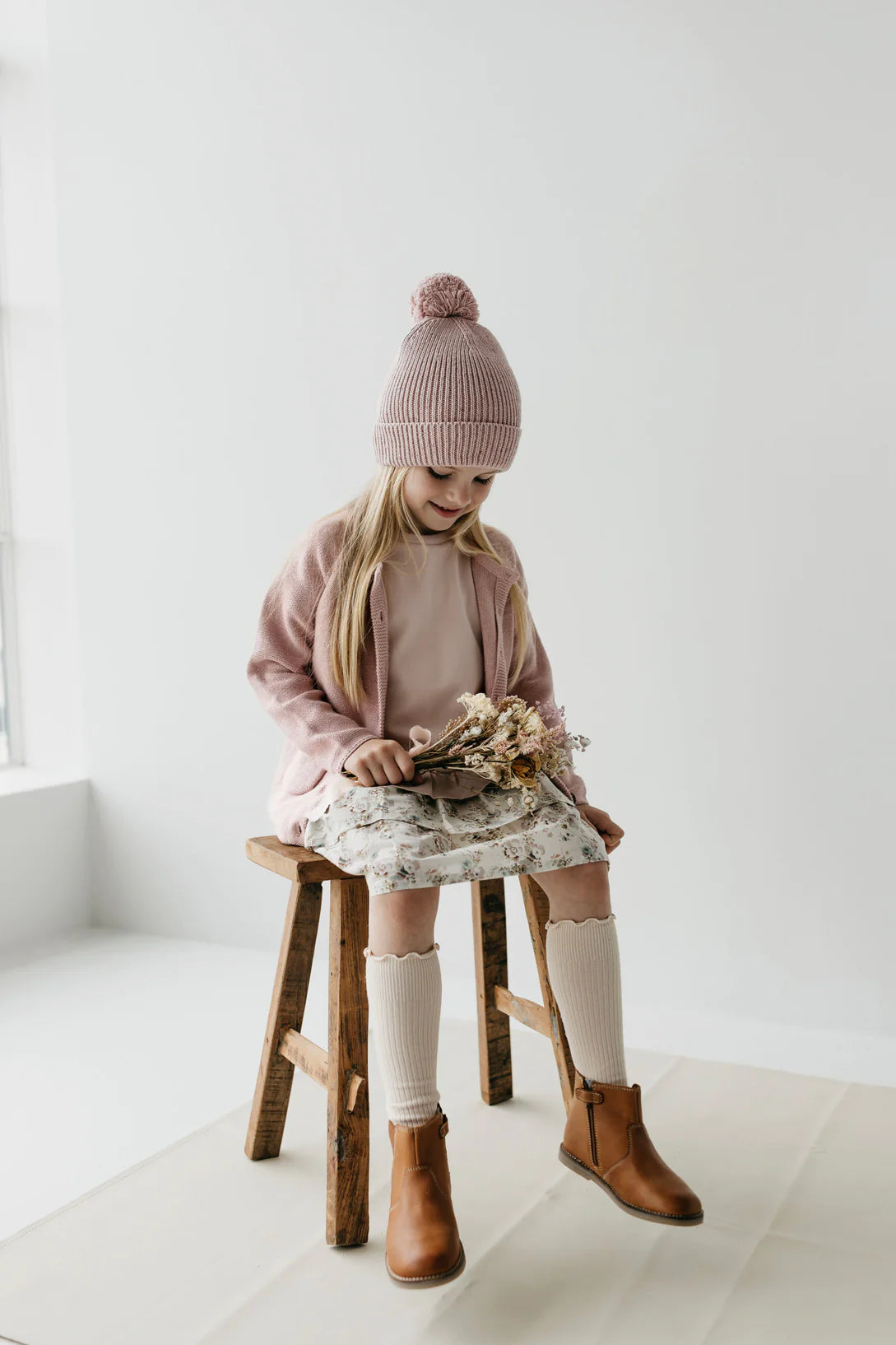 Aurelie Knit Beanie - Marshmallow Fleck
