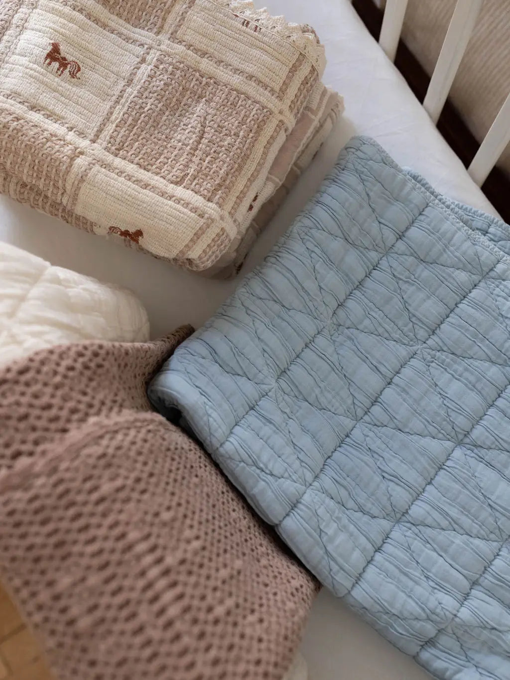 Quilted Blanket | Crib - Powder