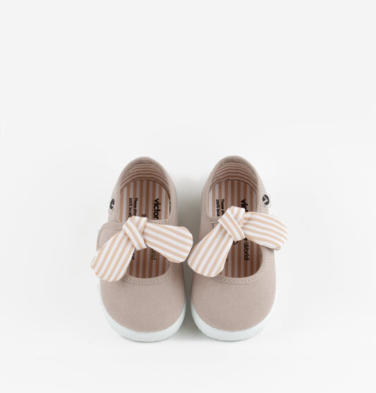 Bow Sneaker- Beige