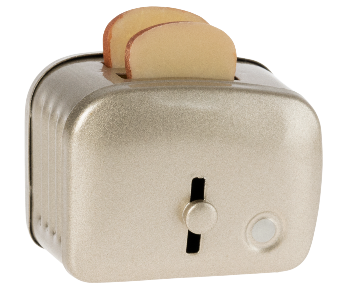 Miniature Toaster & Bread, Silver