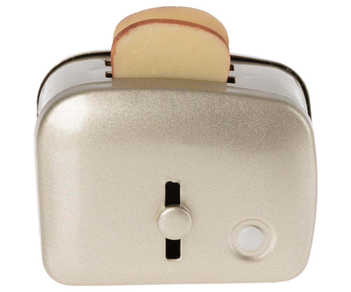 Miniature Toaster & Bread, Silver