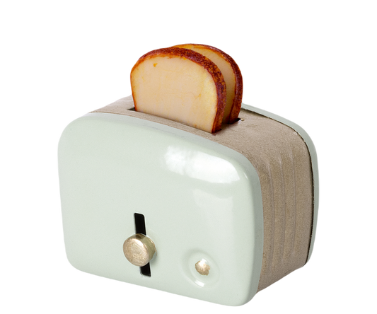 Miniature Toaster & Bread, Mint