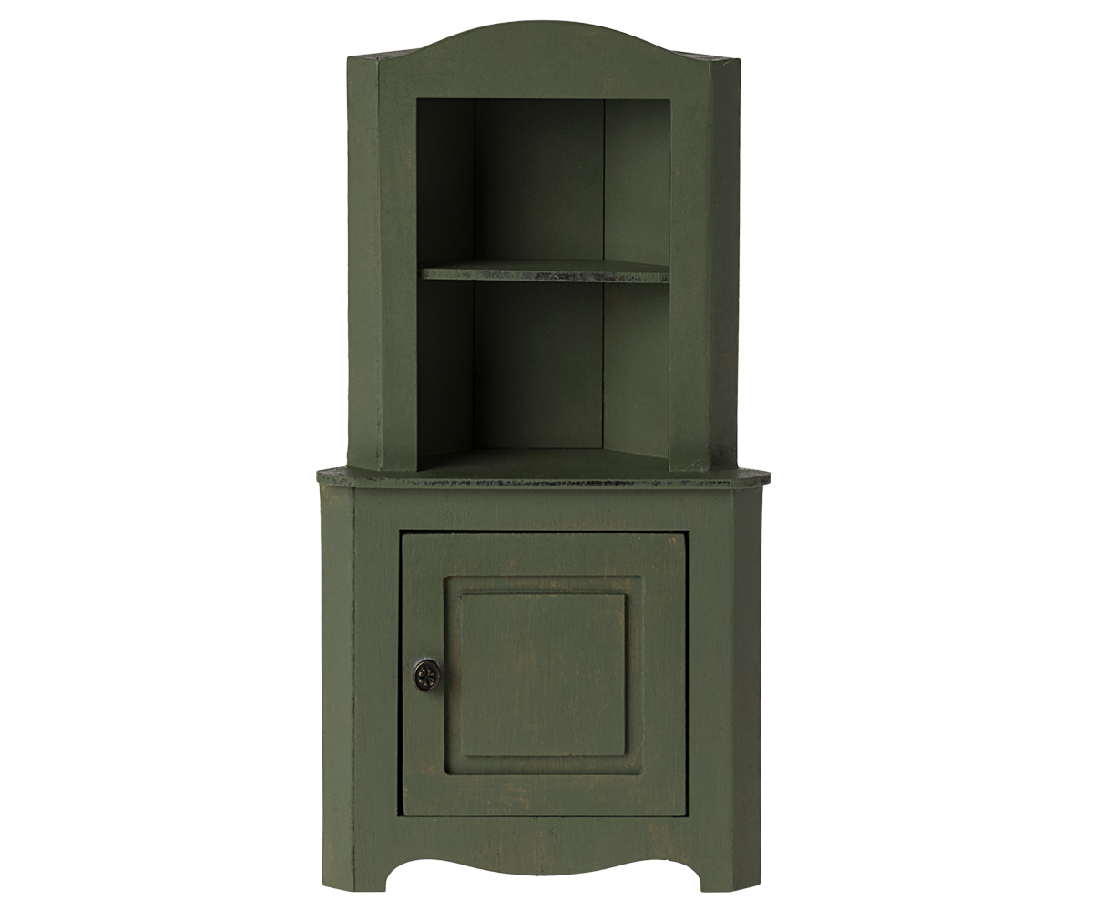 Corner Cabinet, Miniature - Dark Green