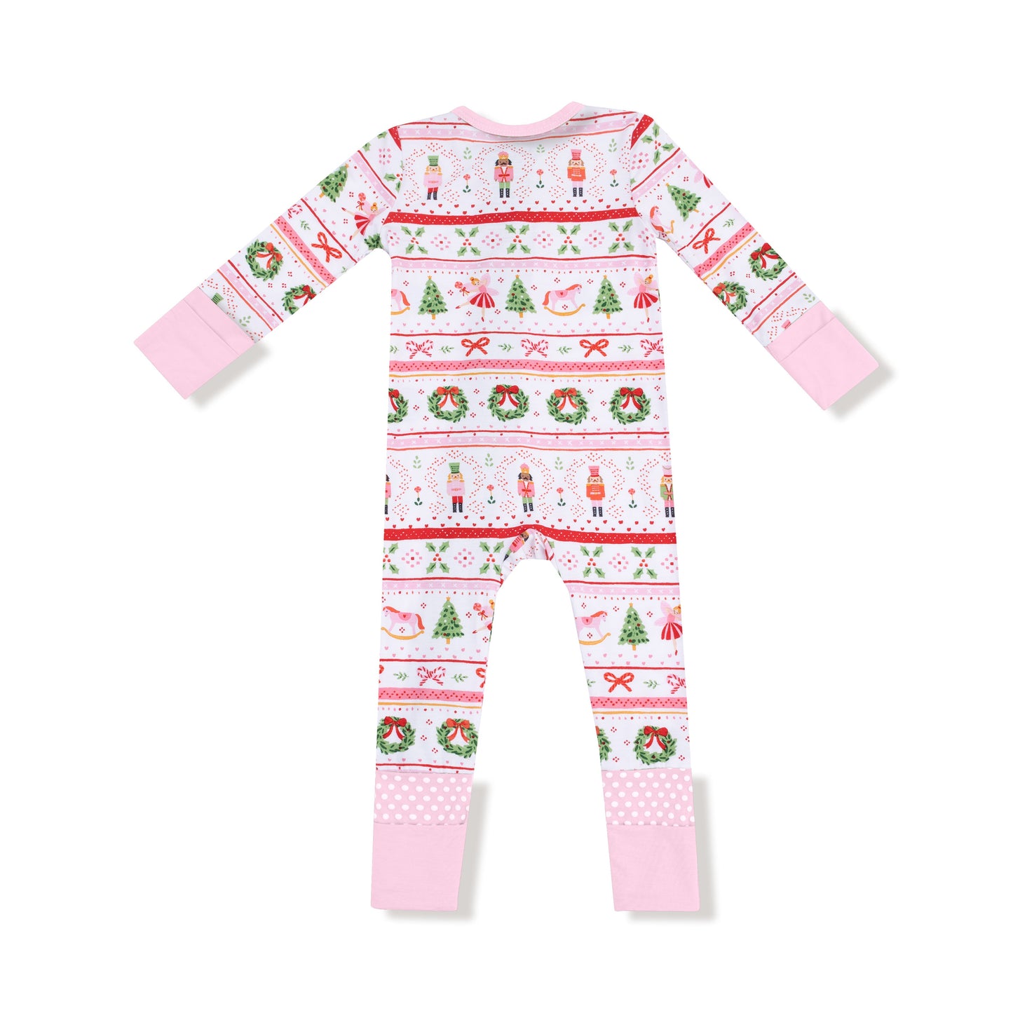 Sugar Plum Fairy - Nutcracker Fair Isle - Pink - Convertible Romper