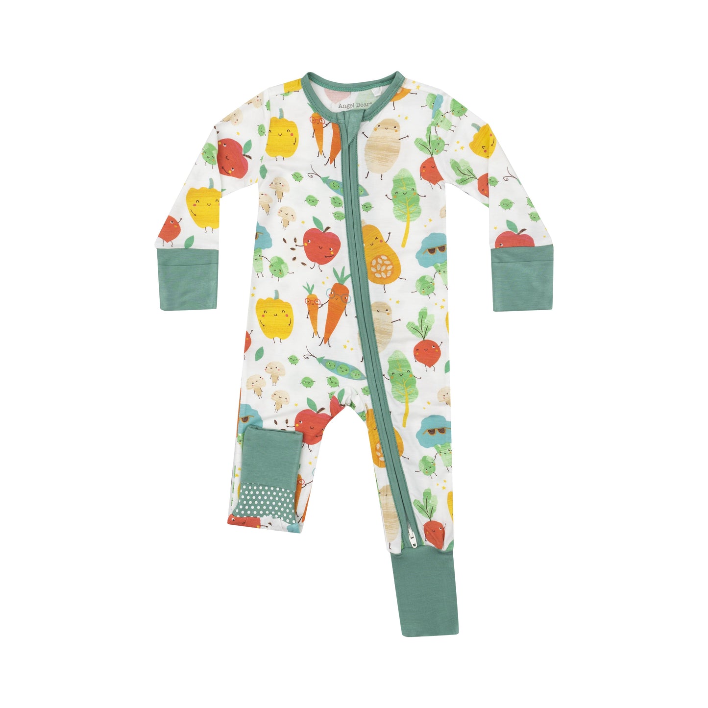 2 Way Zipper Romper - Fall Veggies