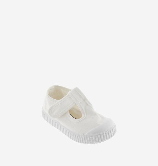 T Bar Sneaker- Blanco