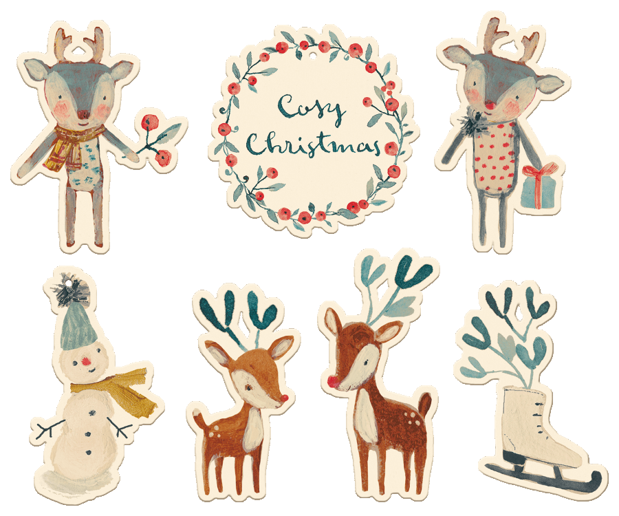 Gift Tags, Cozy Christmas - 14 pcs, Off-White