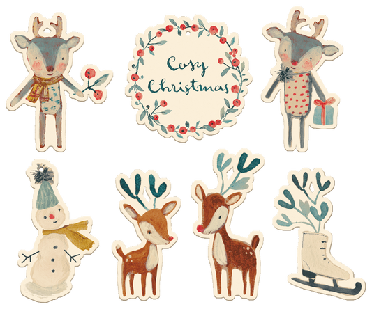 Gift Tags, Cozy Christmas - 14 pcs, Off-White