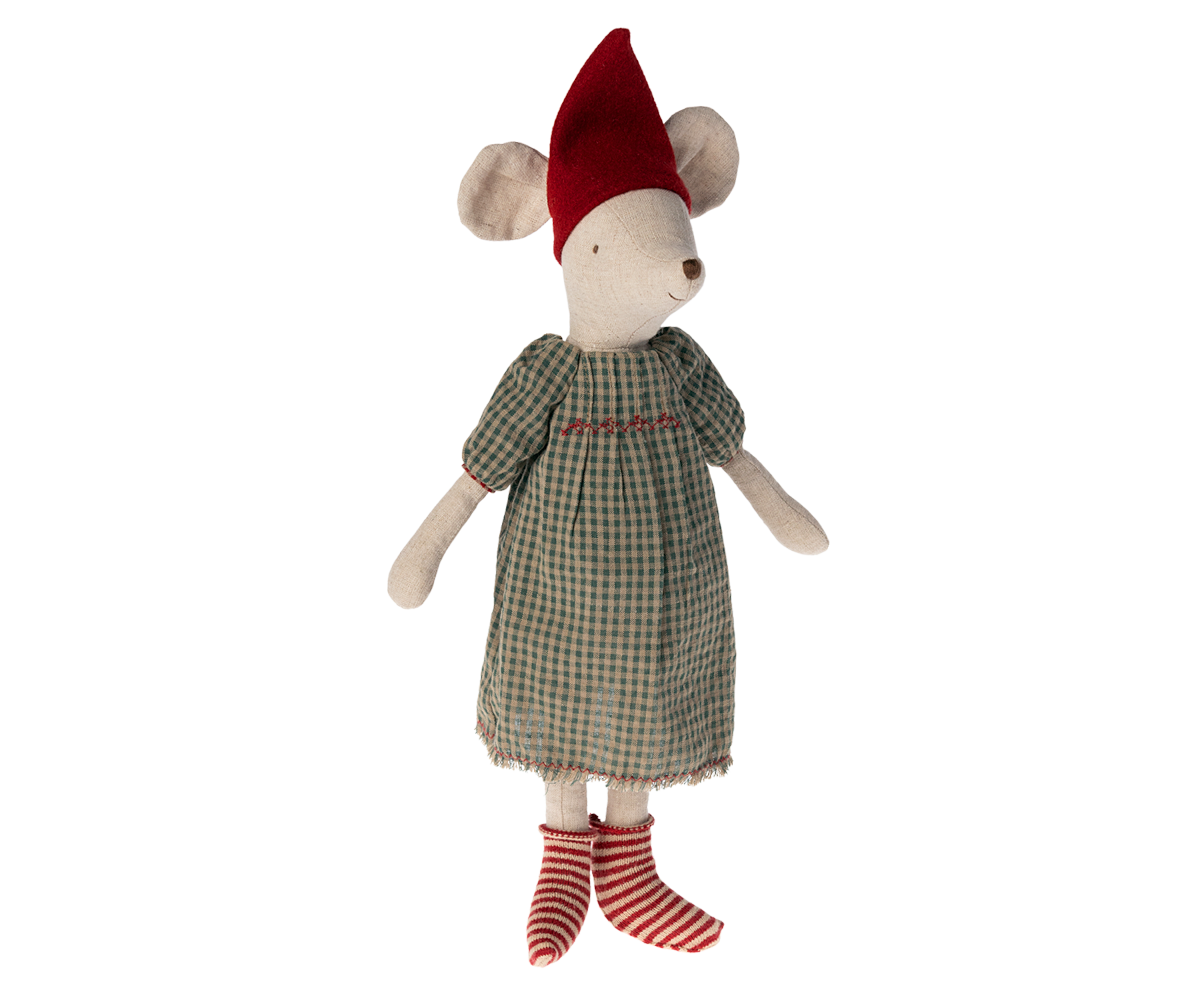 Medium Christmas Mouse, Girl - Dress