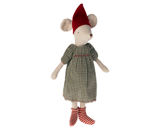 Medium Christmas Mouse, Girl - Dress