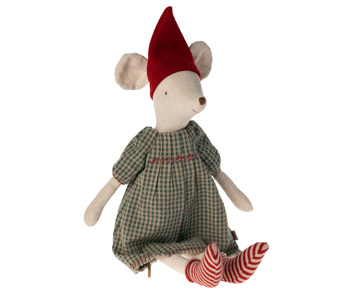 Medium Christmas Mouse, Girl - Dress