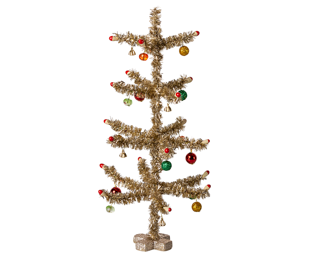 Christmas tree, Gold - Red and green decoration