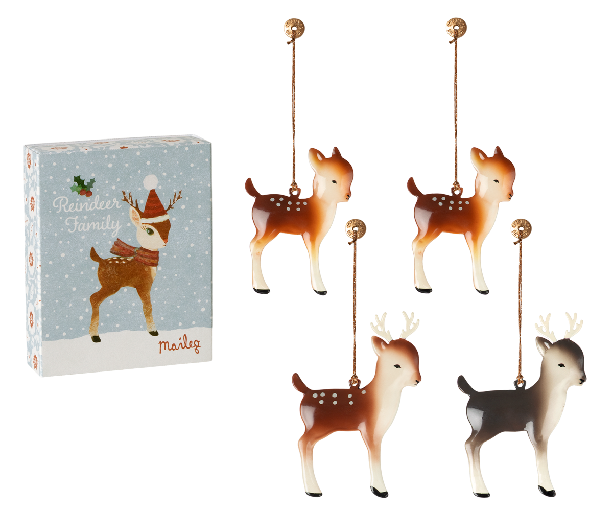 Reindeer family, Metal ornaments