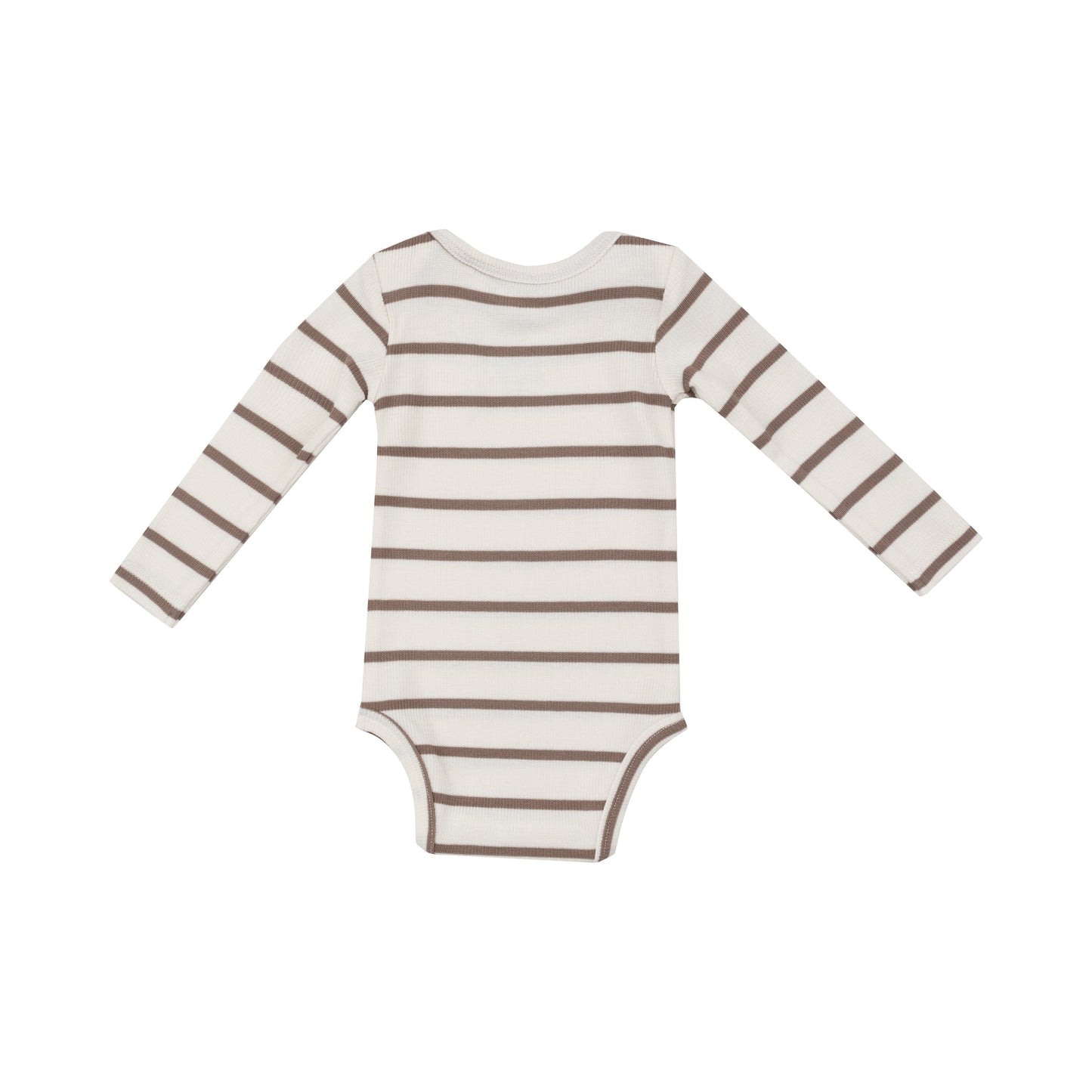 Bodysuit - Brown Rib Stripe