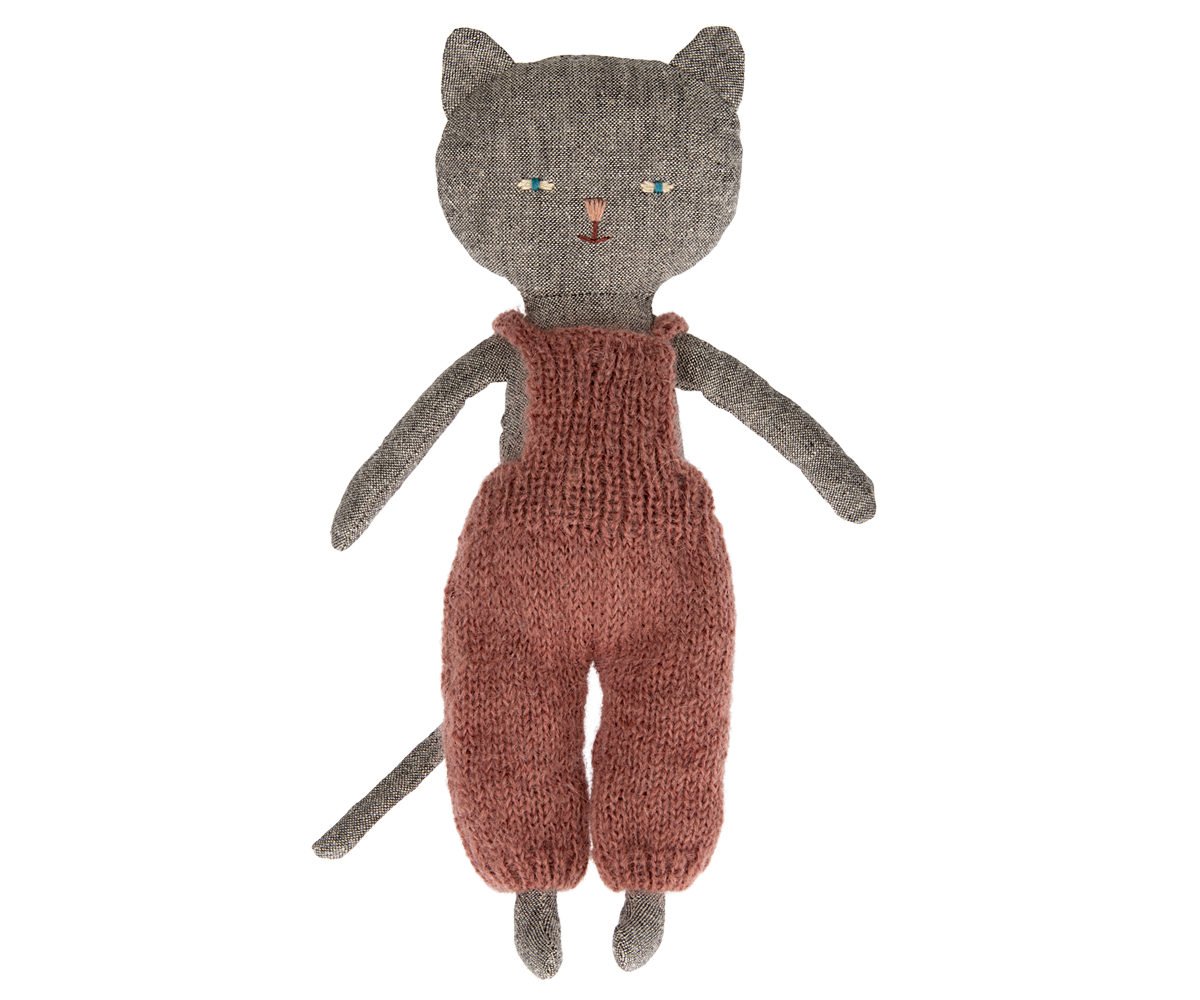 Kitten in Overalls - Grey