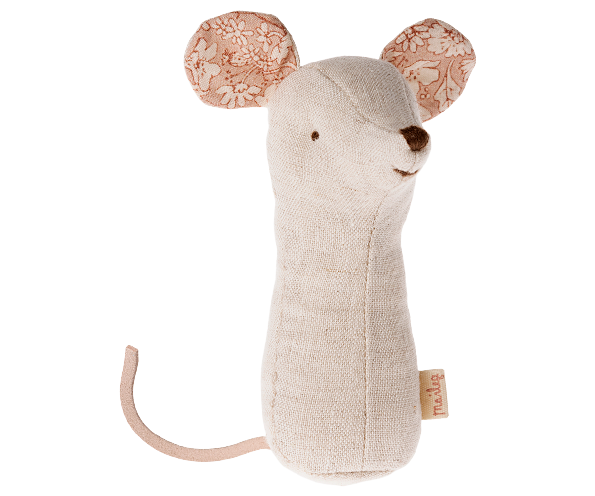 Lullaby Friend Rattles, Mouse - Natural