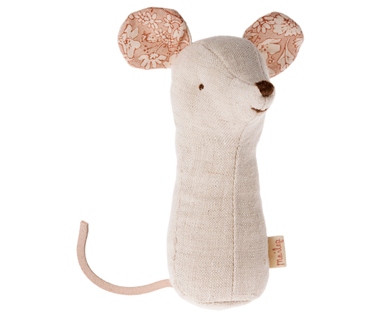 Lullaby Friend Rattles, Mouse - Natural