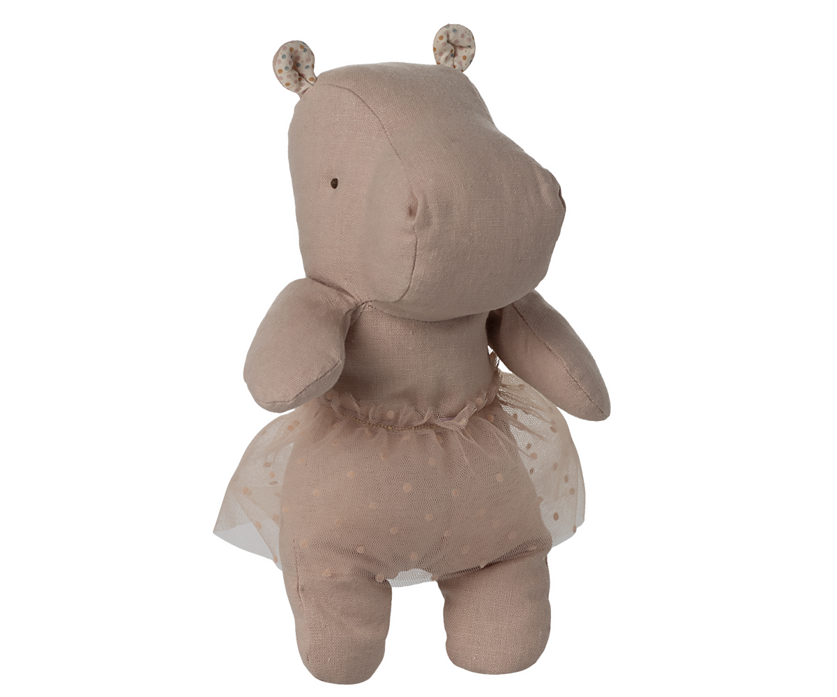 Hippo w. skirt, Small - Soft rose