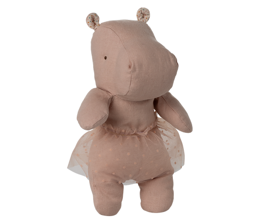 Hippo w. skirt, Small - Soft rose