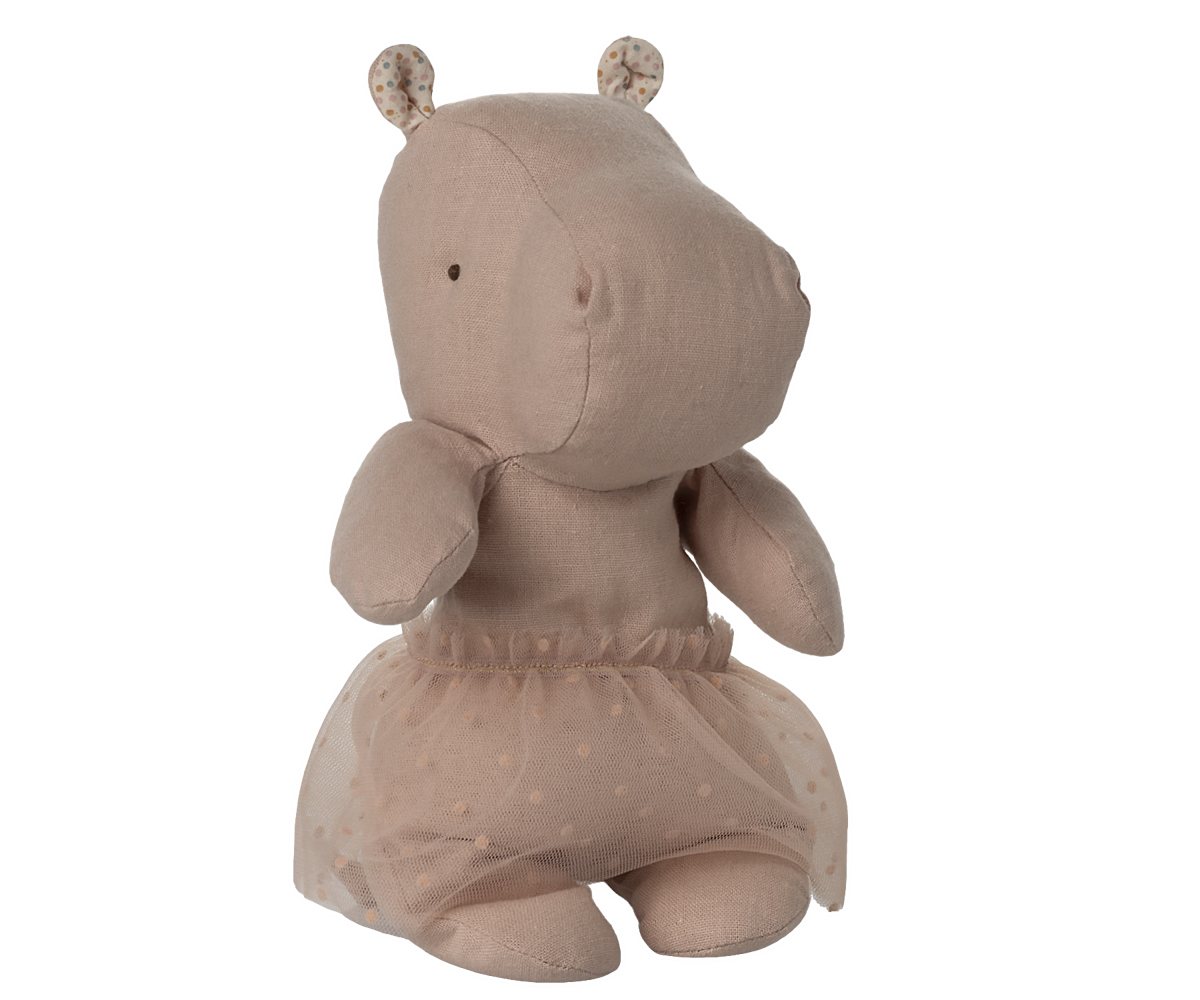Hippo w. skirt, Small - Soft rose