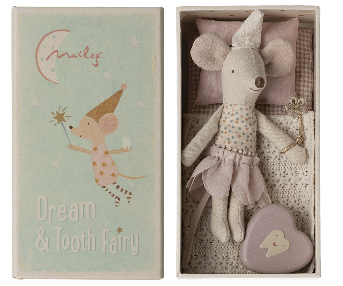 Tooth Fairy Mouse, LIttle Sister in Match Box