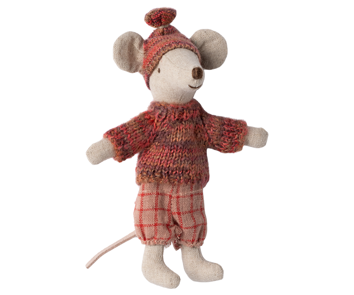 Winter mouse with ski set, Big sister - Rose