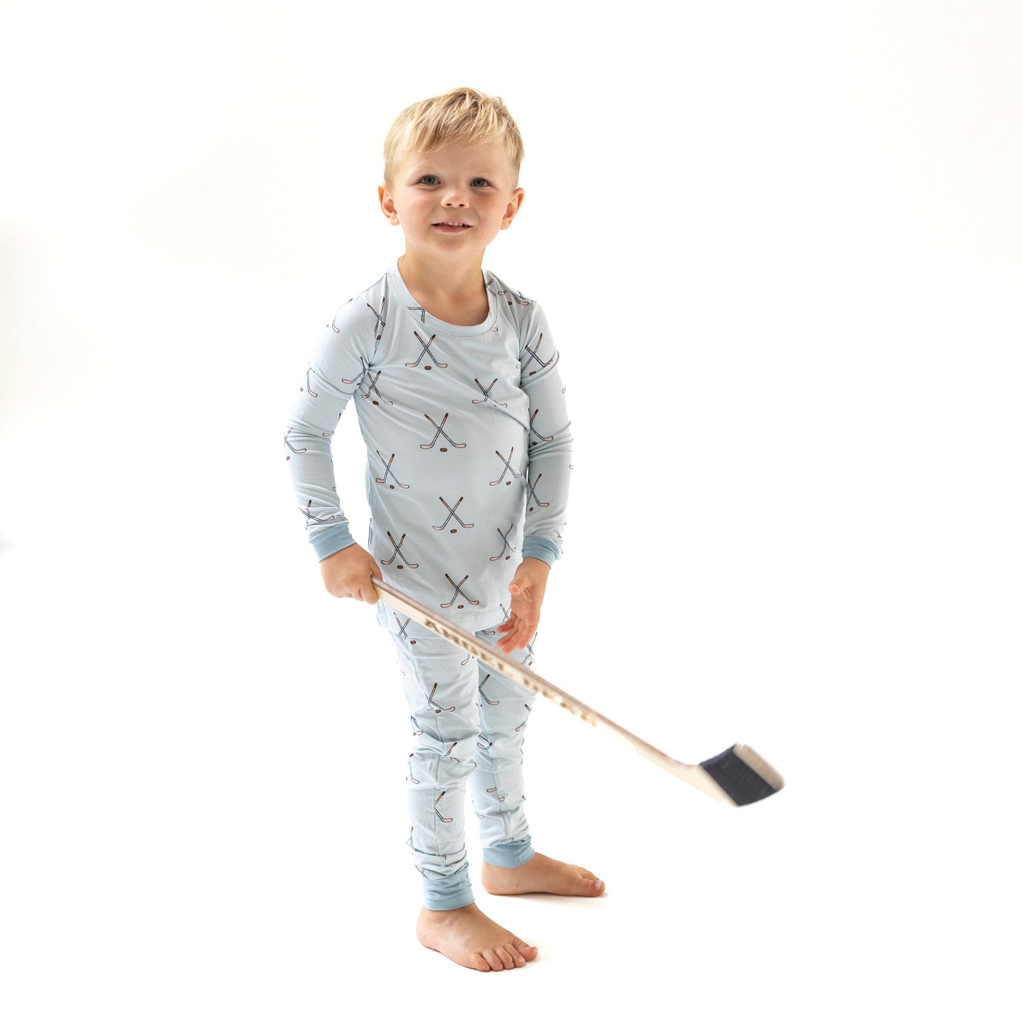 Hockey - Stone Blue - Long Sleeve Loungewear Set