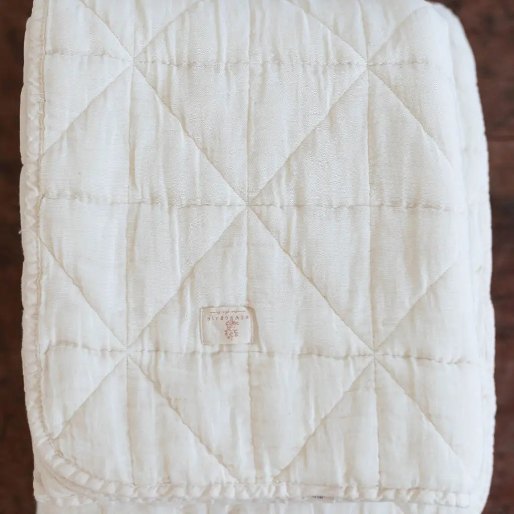 Quilted Blanket Crib - Natural