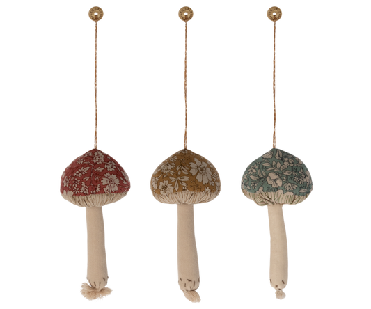 Mushroom Ornaments, 3 Blossom