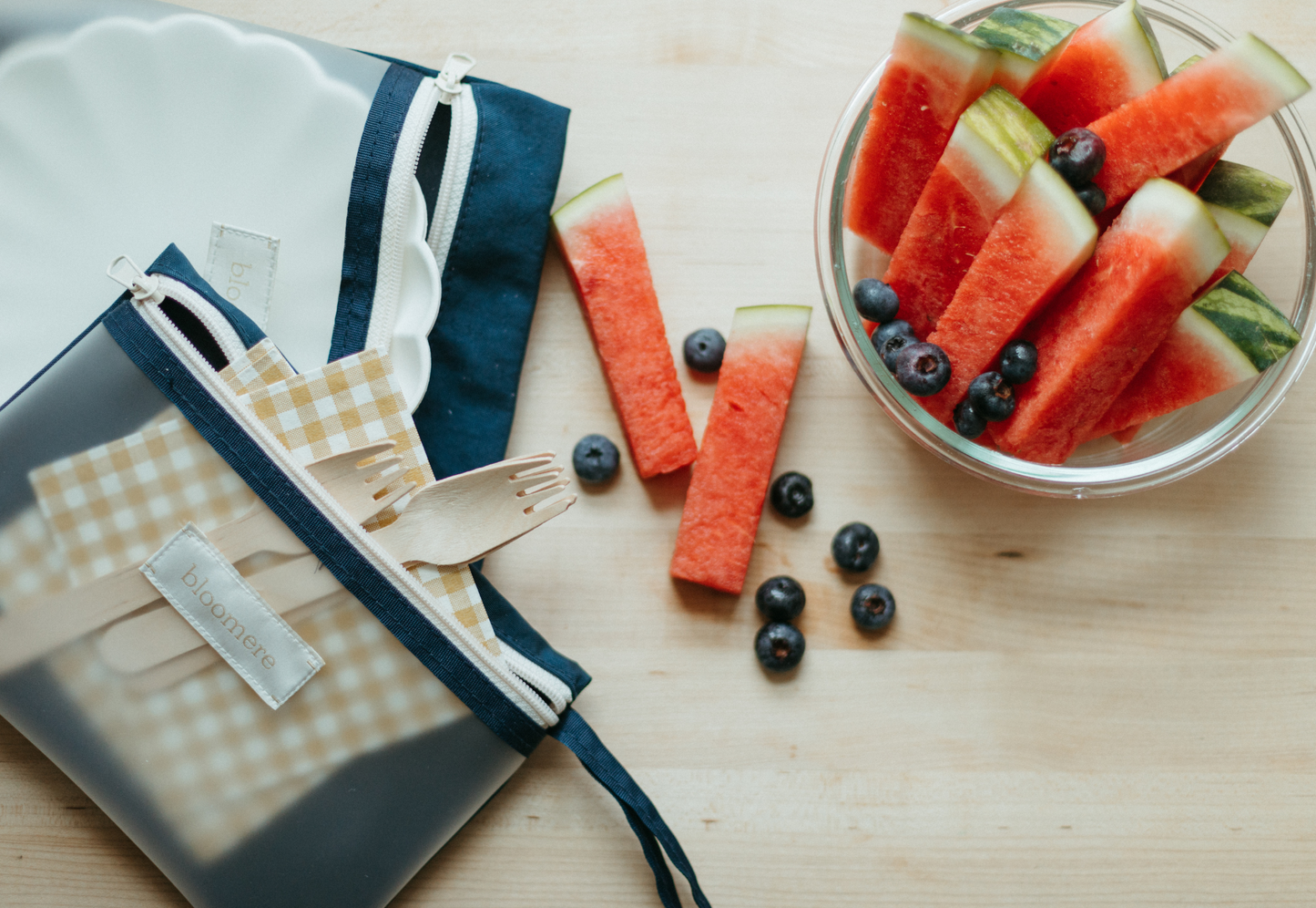 Small Pouch (Link Pink and Navy)