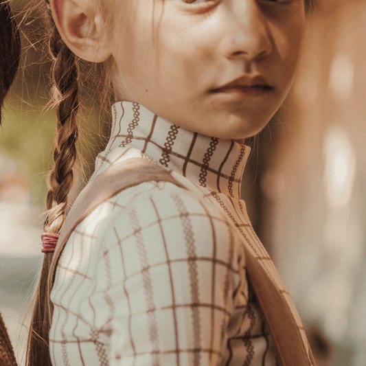 The Printed Turtleneck - Mauve Check