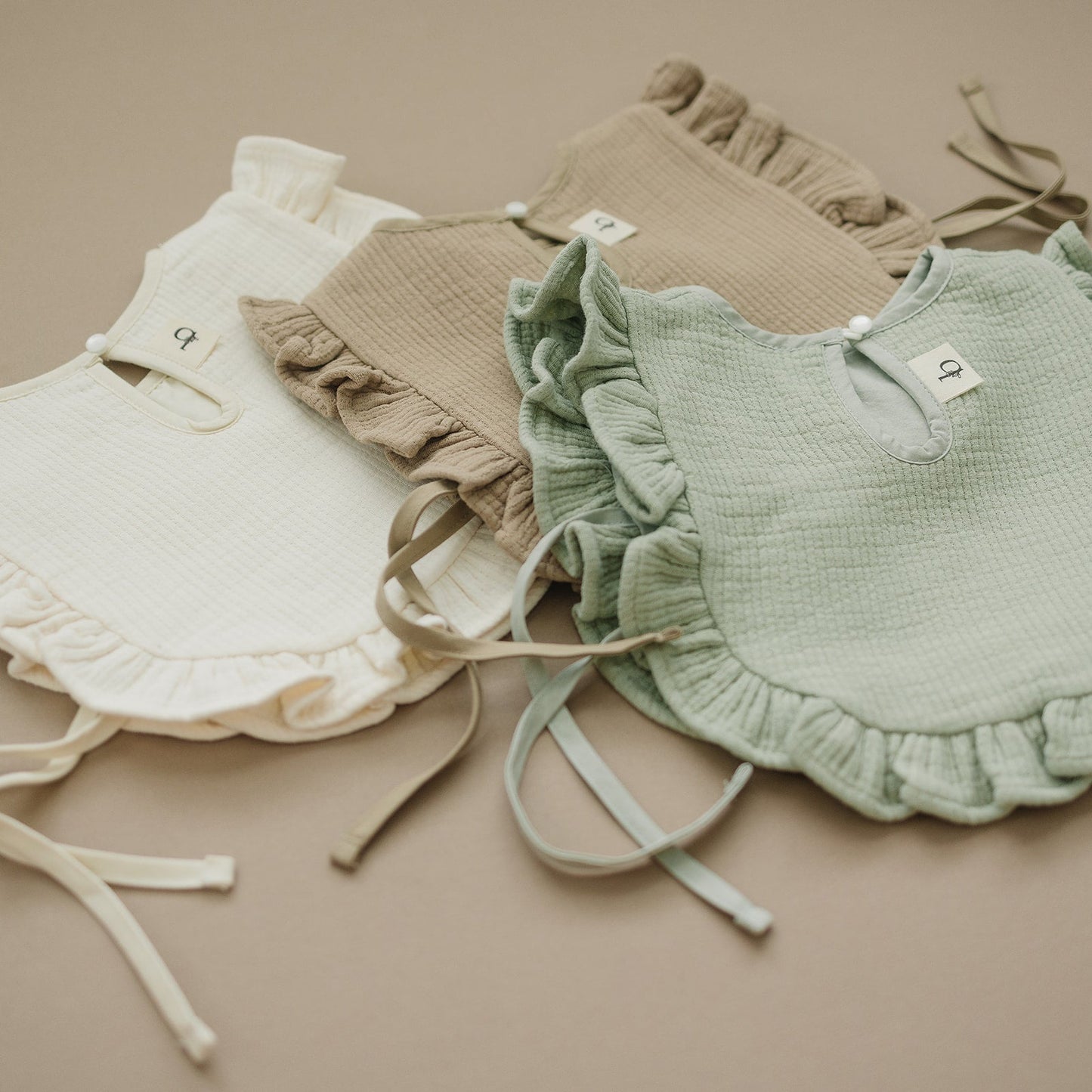 Ruffle Bib- Olive