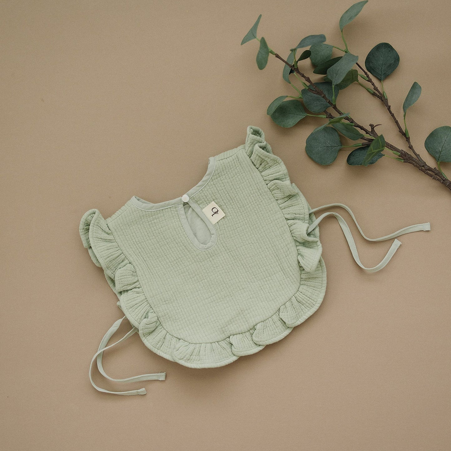 Ruffle Bib- Olive